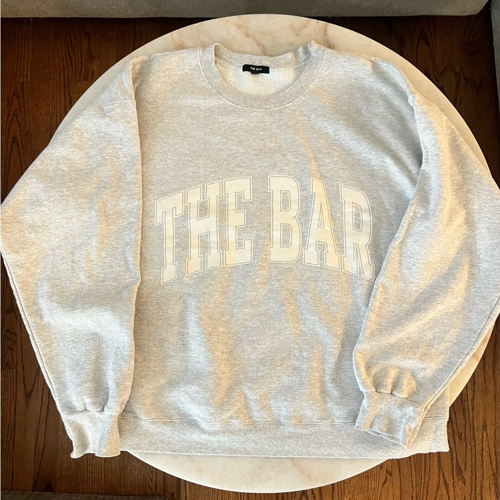 The Bar Heather Gray Crewneck Sweater